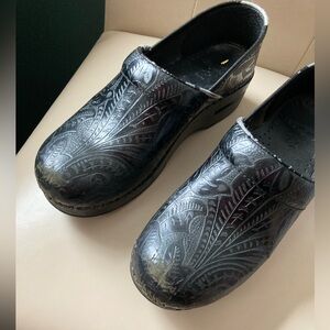 Dansko Black Leather clogs